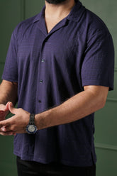 Comfy Coat Collar Shirt - Navy